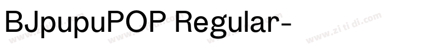 BJpupuPOP Regular字体转换